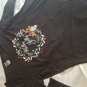 Holly jolly 3/4 sleeve XL FLAIR long top